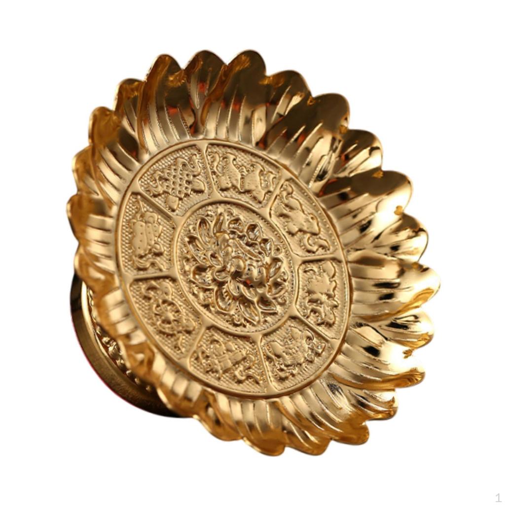 Buddhist Fruit Bowl Footed Food Dessert Snack Holder Lotus Tray Temple for Table