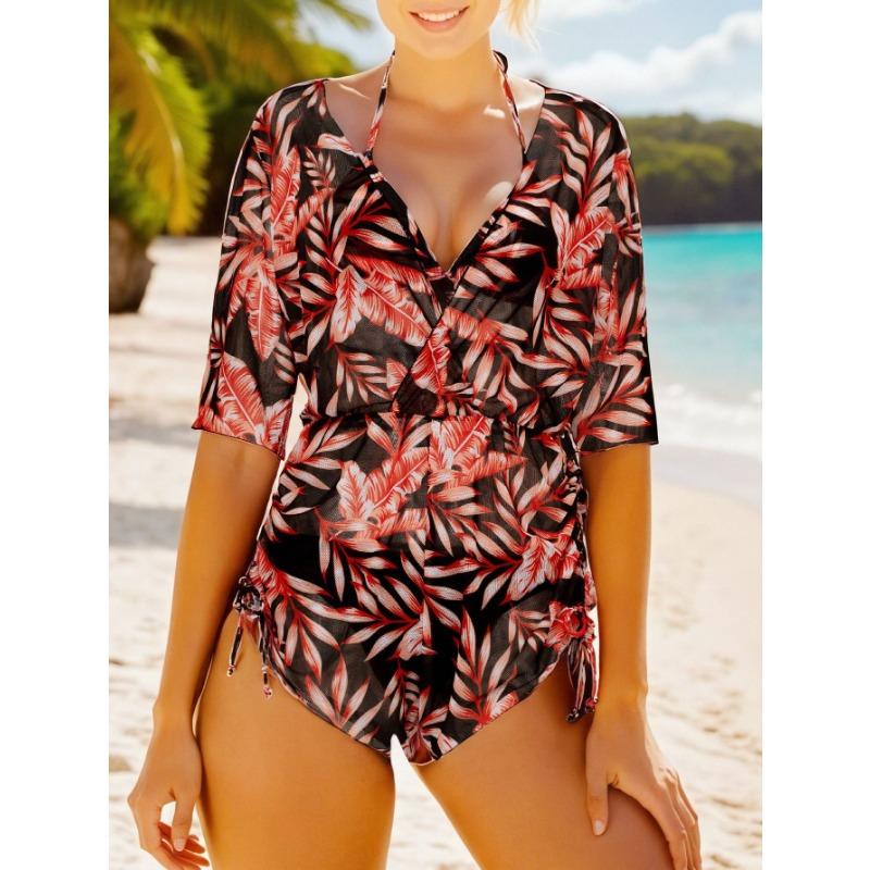 

Женский купальник с высокой талией, сексуальный, большого размера, пляжный, приморский, бикини S