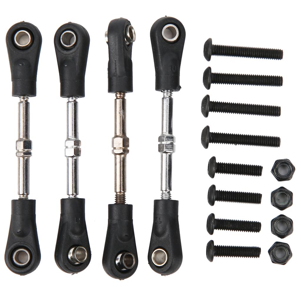 4Pcs Adjustable Steering Tie Rod Linkage Replacement Accessory for 1/10 RC Off Road Vehicle
