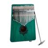 17 Key Kalimba Portable Thumb Piano Mahogany Wooden Body with Build   in Pickup(Green)