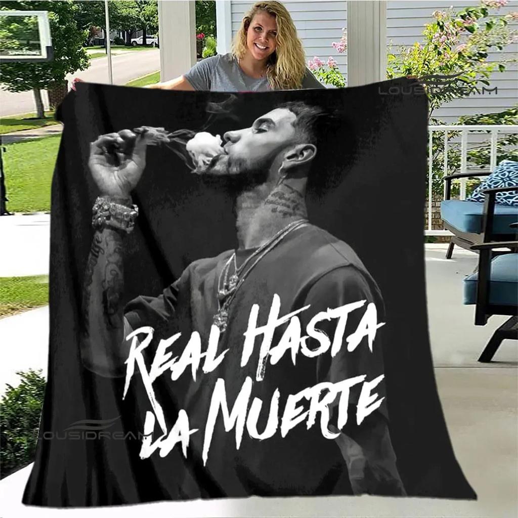 Rapper Anuel AA printed blankets Flange Warm blanket soft and comfortable home travel bed blanket picnic blankets birthday gift