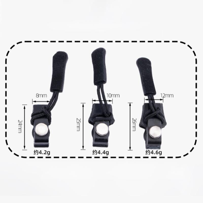 5-teiliges Universal-Reißverschluss-Reparaturset Schnell Sofort Abnehmbarer Reißverschlusskopf Ersatz Reißverschlussschieber Zuglasche DIY für Jacke Tasche Mantel