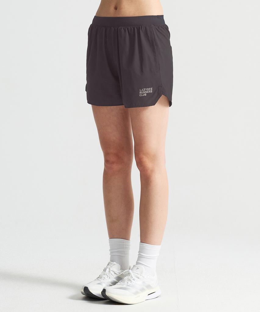 Leijibi Sprinter Reflective Shorts 5-Inch 2-In-1 Running Shorts W Charcoal