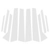 Silvery Car Door Window Center Middle Column BC Pillar Post Cover Trim Fit For Ford Fiesta 2008-2019