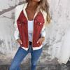 European & American Style Denim Patchwork Jacket - Casual Fashion Drop Shoulder Coat for Women
