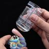 Rotatable Nail Stamper Jelly Printing Silicone Nail Polish Stamping French Tip Nail Stamp Template With Scraper Manicure Stencil