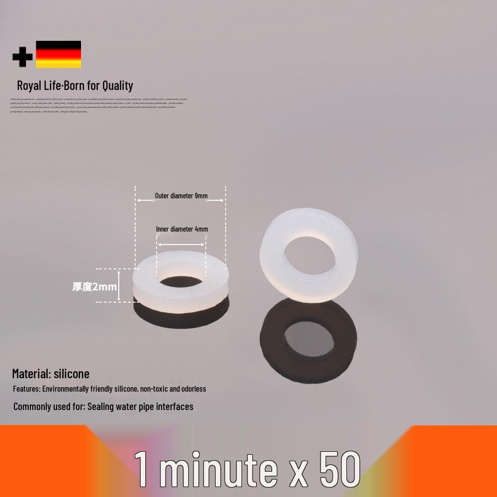 1-Inch Silicone Rubber Gasket Ring for Water Heaters and Pipes - 4-Minute Seal Flat Gasket