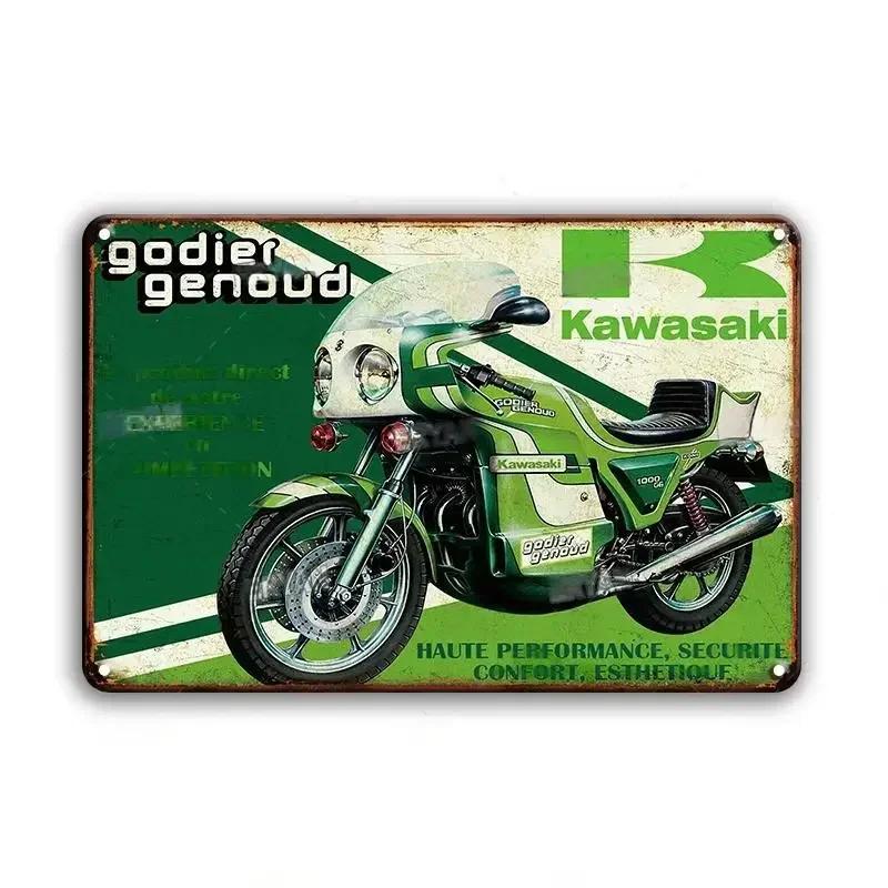 Vintage Motocykl Dekorativní Kovová Deska Plakát Rezavá Ošuntělá Plechová Značka Garáž Bar Nástěnná Dekorace Řemesla Plaketa Plechové Značky