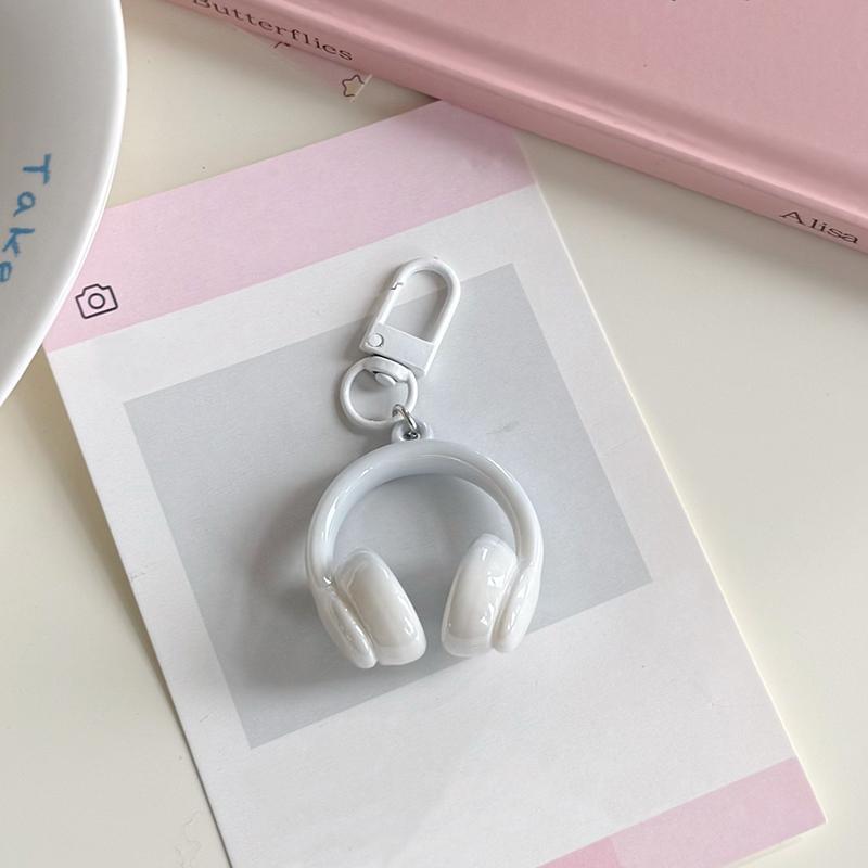 1PC Keychains DIY Accessories Bag Pendants Cute 3D Earphone Shape Y2K Ornament Creative Mobile Phone Pendants Funny Multicolor