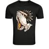 Praying Hands Pizza Slice T-Shirt - Funny Food Religion Graphic
