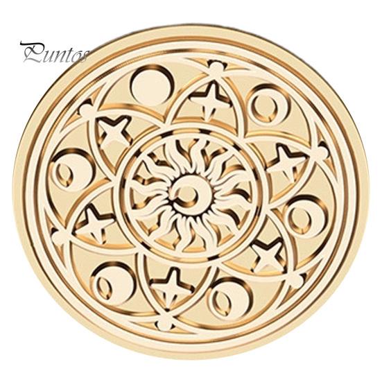 Handmade Letter Sealing Vintage European Magic Themed Wax Seal Stamp Head, Solid Brass Exquisite Wedding Invitation Engraved Head for Journal Envelope