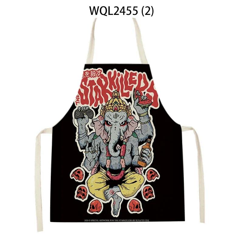 Animal Kitchen Apron Women Pinafore Child Apron Household Cleaning Supplies Baking Cooking Accessories Sleeveless Linen Bibs