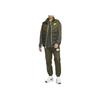 Nike Colorblock Staande Kraag Rits Logo Print Donsjas Heren Vesten Groen DV0757-326