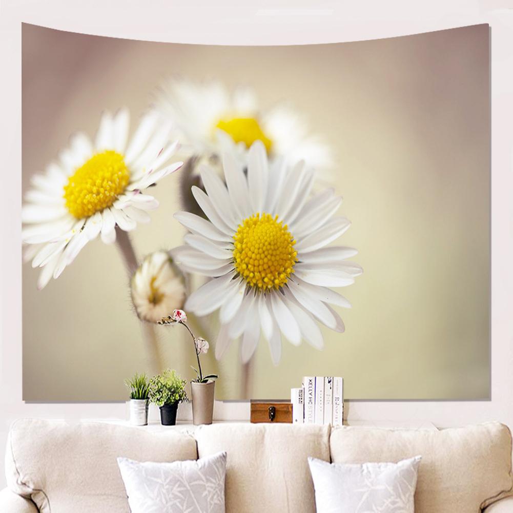 Flowers Tapestry 3d Colorful Plant Printing Background Painting Cloth Wall Fresh Vibrant Living Rooms Decoration Blanket