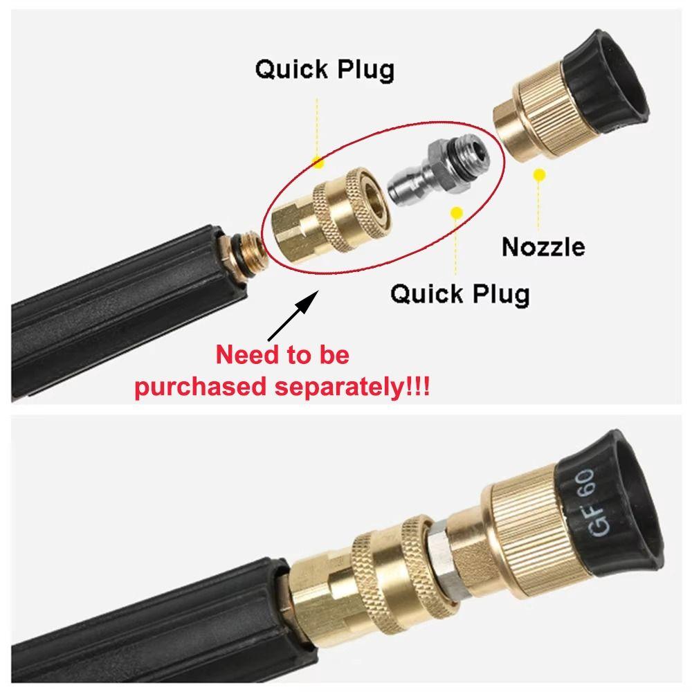 Washing Accessories High Pressure Washer Gutter Cleaner Attachment 1/4 Inch Duckbill Variable Nozzle 0-60 Degree Spray Nozzle