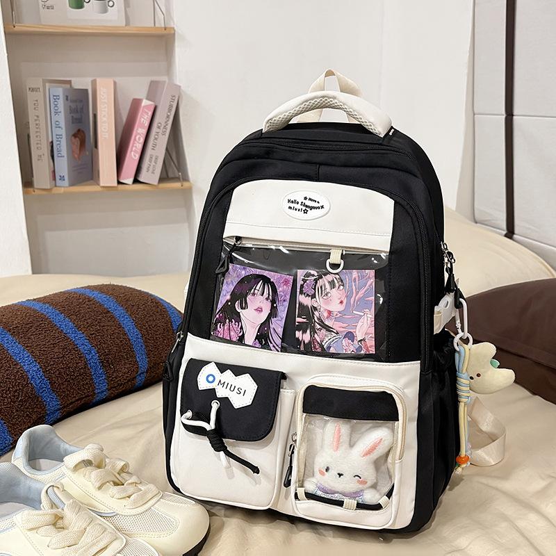 The New Schoolbag Is High-value, Fresh, Sweet and Transparent, and the Lightweight Travel Backpack for Junior High School Students.