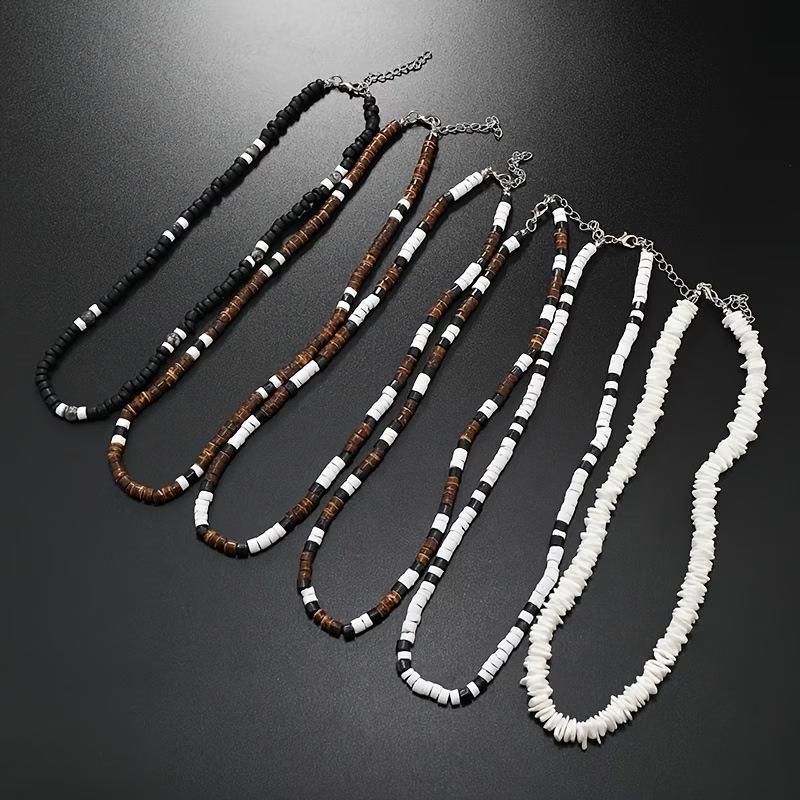 

Bohemian Shell Necklace Men S And Women S Mori Necklace Men S Hip Hop Natural Stone Necklace
