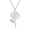 Kinitial Birth Flower Necklaces For Women Girls Stainless Steel 12 Month Flower Necklaces Birthday Jewelry Gift