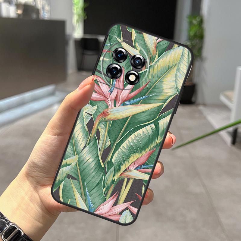 Retro Banana Leaf Plant Case For OnePlus Nord CE 5 2 3 4 Lite N30 N20 OnePlus 15 13 12 11 9 10 Pro 10T 13R 15R Cover