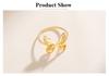 Cazador Adjustable Butterfly Women's Ring Gold Color Stainless Steel Finger Rings Jewelry Trendy Wedding Birthday Gift Wholesale