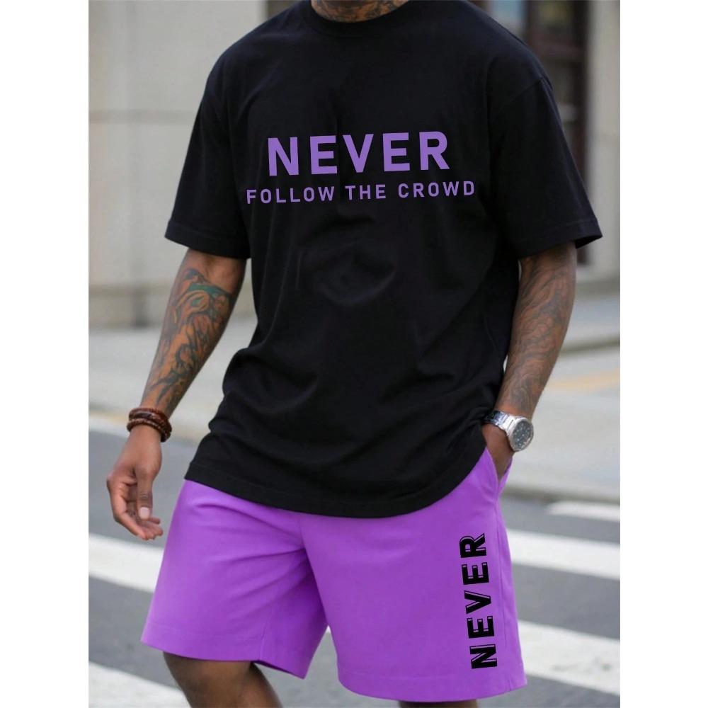 

Summer Men s 3D Text Printing Sports Suit Fashion Versatile Trend Casual Breathable 6XL