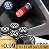 Für VOLKSWAGEN VW 5 Stück Auto Rad Reifen Ventilkappen Felgenstiel Abdeckungen Staubdicht Wasserdicht Für Volkswagen GOLF MK6 Polo Tiguan VW