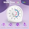 GeeRic Visual Timer, 60-Minute Desk Timer for Study, Classroom, Kitchen, Countdown Timer, Kids Time Manager Tool with Alarm
