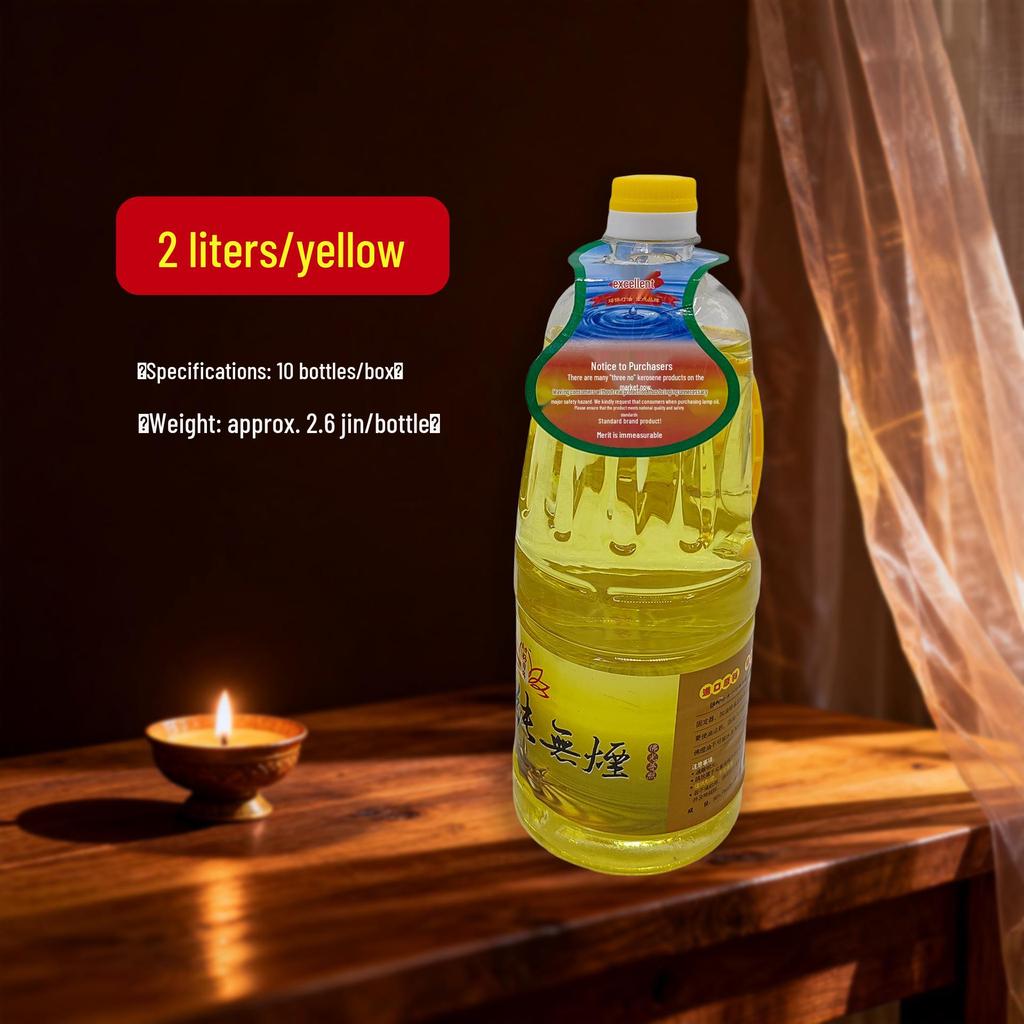 Vegetable Ghee Lamp Oil - Smokeless & Odorless, Ideal for Buddhist Offerings & Everlasting Lamps, Antifreeze Formula for Household Use