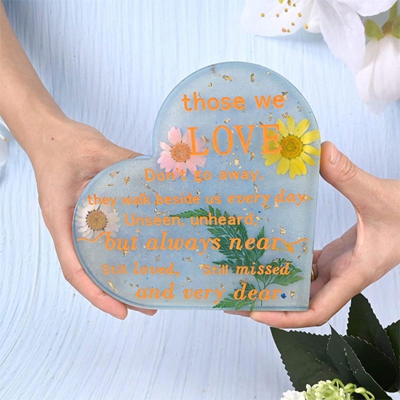 Heart Resin Silicone Mold Heart Candle Mold Non Stick Easy to Demold for DIY Candle Soap Plaster Ornament Home Decor
