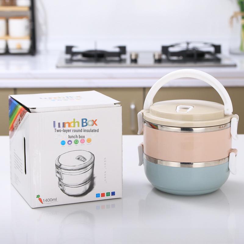 304 Multi-Layer Round Lunch Box - Insulated, Sealed, and Available In One To Four Layers