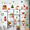 1 Set Of Christmas Dwarf Window Stickers Static Clings For Window Glass Door Decoration Scene Layout