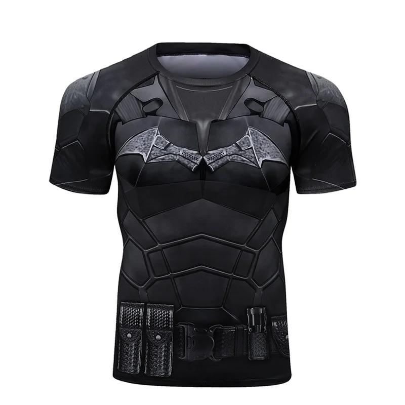 Men's 3D Digital Animal 3D Printed Quick Drying Short Sleeve T-shirt Sports Tight Fit Casual Shirt Large Size for Autumn