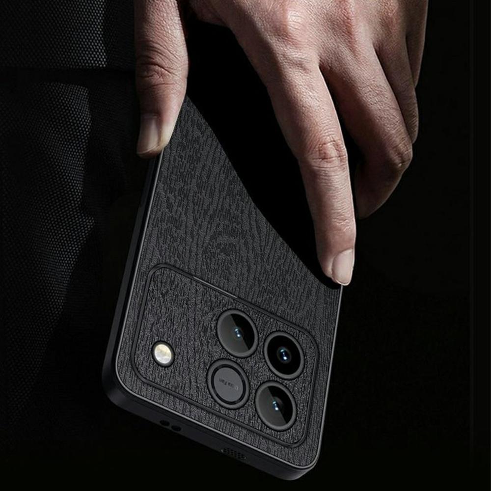 Pro Honor Win 5G Pouzdro Dřevěná textura PU kůže Potažený PC TPU Kryt telefonu