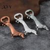 Retro Style Barware Dachshund Dog Bottle Opener, Zinc Alloy Cute Puppy Beer Decorative Animal Opener Portable Metal for Kitchen Bar And Home Handheld