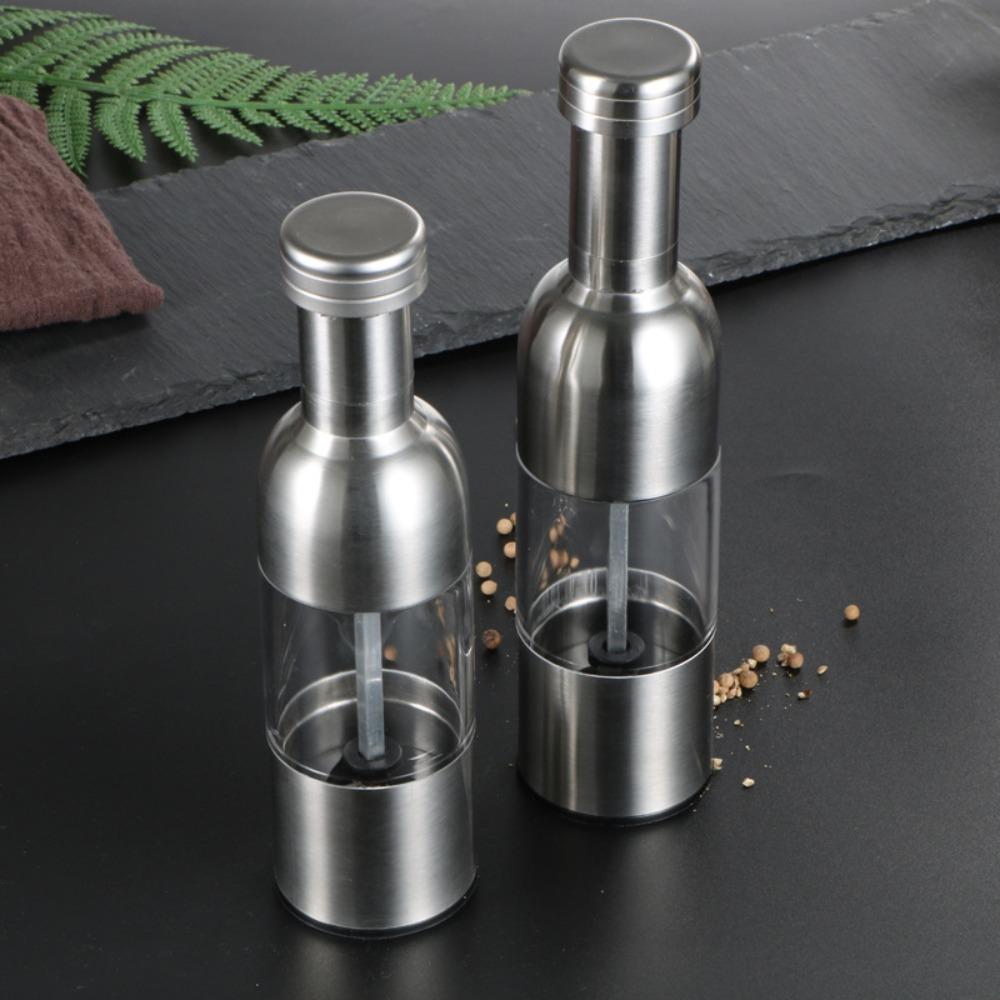 304 Stainless Steel Pepper Grinder Table Black Pepper Grinding Bottle Home Hotel Western-style Steak Seasoning Bottles and Cans