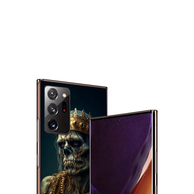 Crown Skeleton Emperor Phone Case for Samsung A55 A35 A25 A15 A07 A05S A16 A17 A26 A36 A37 A56 A57 Galaxy Note 20 10 A50S A71 A5
