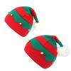 Adult Christmas And Children Striped Knitted Hat With Bell Decoration Winter For