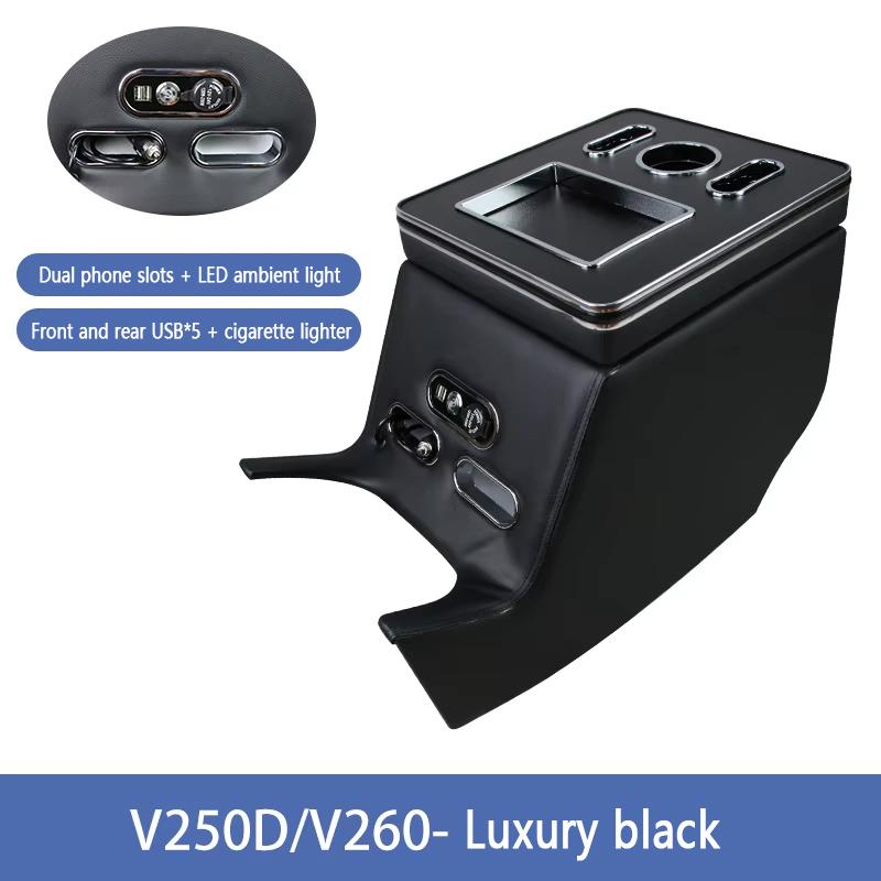 FOR Mercedes-Benz V-Class V220 V260 V250 W447 2014-2023 Armrest Storage Box Rear Handrail Box Mobile Phone Charging USB Armrest