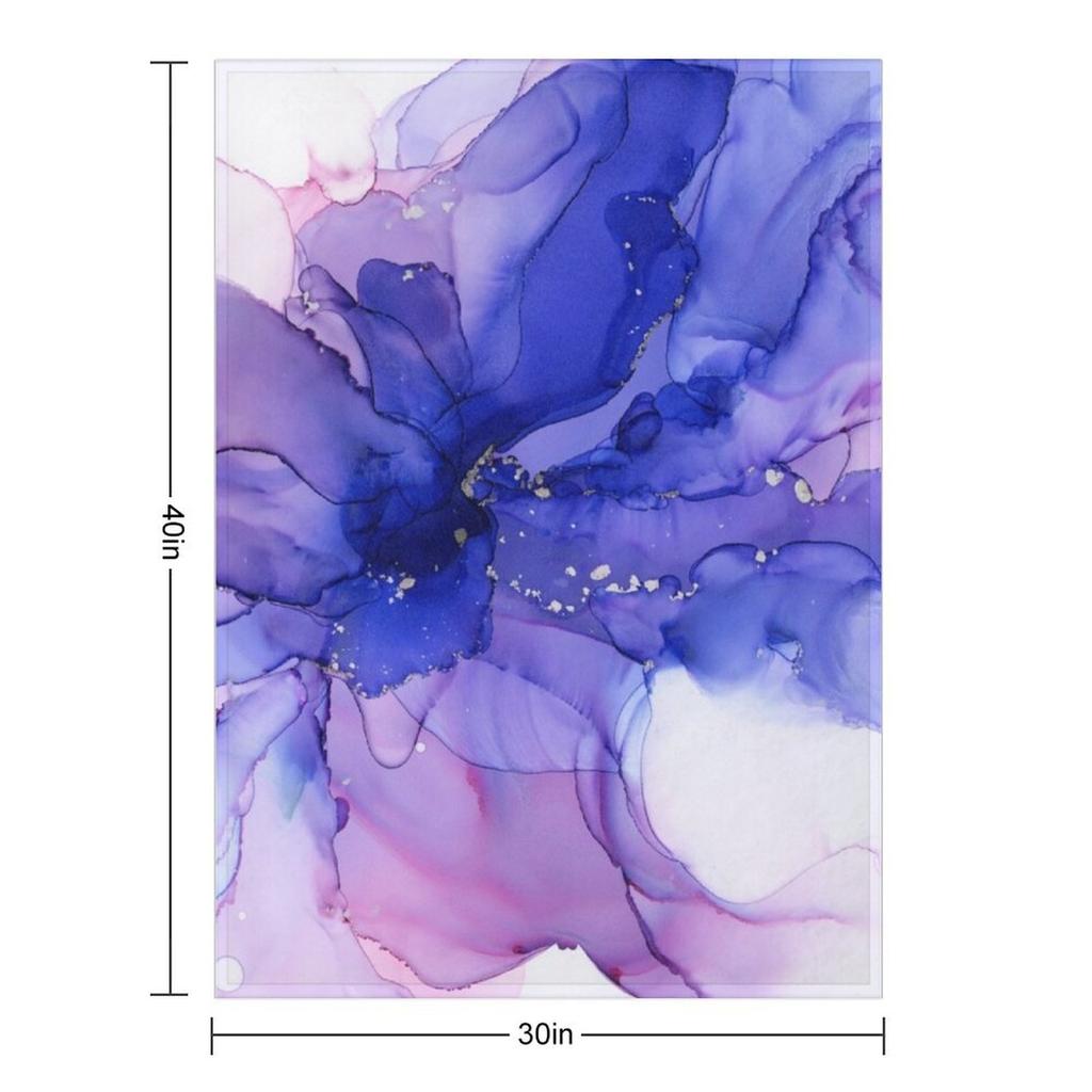 Ätherische Blume Violette Tinte Überwurfdecke Weichste Designer Baby Nickerchen Decken
