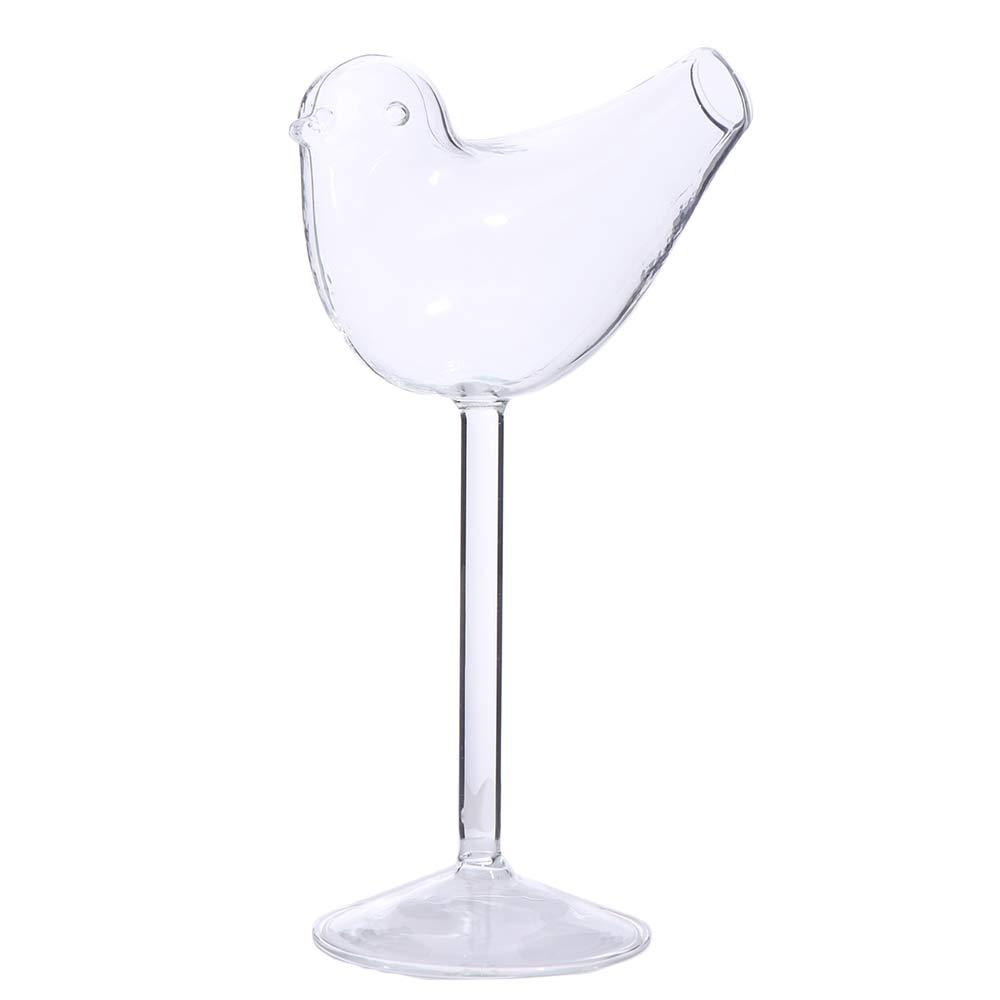 Transparent Glass Cup Creative Wine Glasses Molecular Gastronomy Bird Shaped Goblet Home