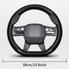ABJV1 For Porsche Panamera Cayenne Taycan 911 718 Macan Carrera-GT Carbon fiber Leather Car Steering Wheel Anti-slip Wheel Cover