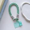 Fashion Mobile Phone Lanyard Hanging Decoration Can Be Carried Twist Rope Anti-loss Love Heart Pendant Strong Wrist Short Straps