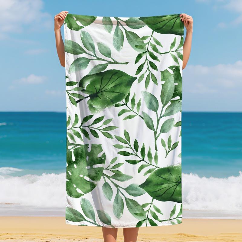 Tropical Palm Microfiber Beach Towel Oversized Quick Dry Sand Free Bath Towels Large Lightweight Swimming Blanket Swimwear