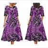 2025 Women's Dress Summer Short Sleeve High Quality Dress Soft Fabric Art Maxi Summer Polynesian Custom Maxi Dress
