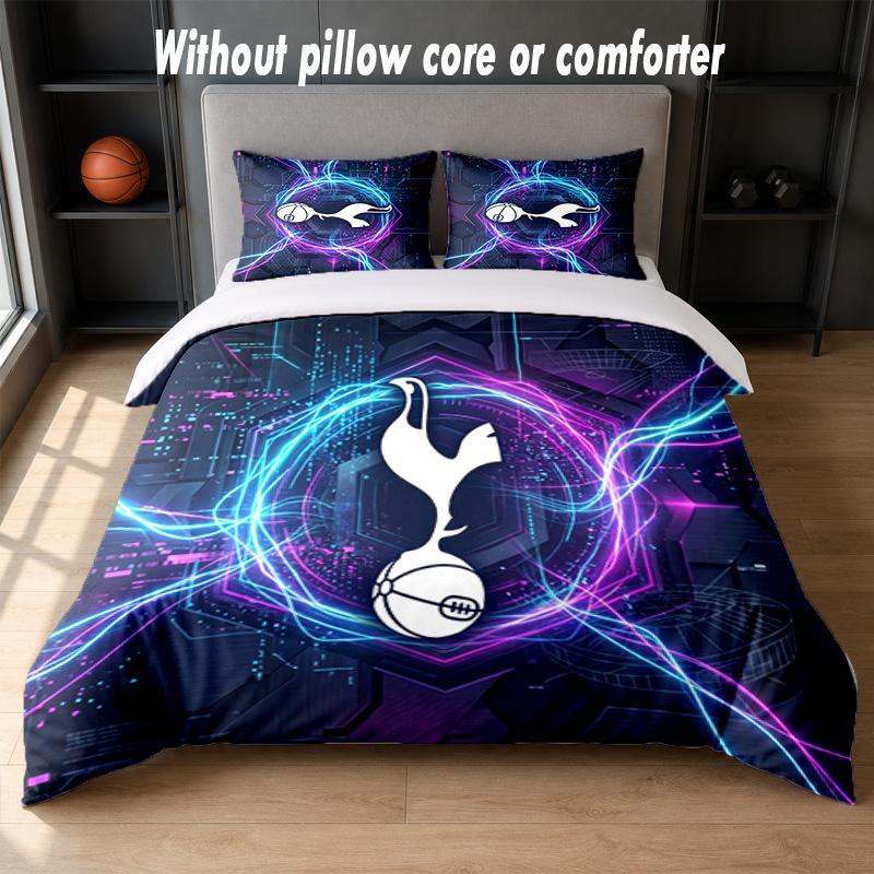 Designové povlečení Tottenham Hotspur 1 povlak na přikrývku + 2 povlaky na polštář Měkké prodyšné domácí povlečení