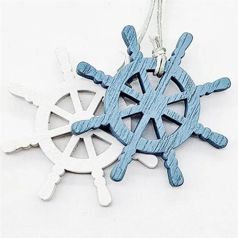 AEE4-Marine Style Wooden Pendant Ocean Wind Crafts Small Innovative Accessory Wall Hanging Decoration