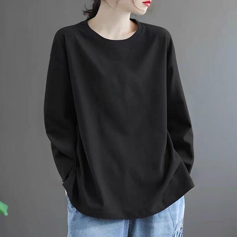 Long-sleeved T-shirt Spring and Autumn New Style Versatile Loose Round Neck Top