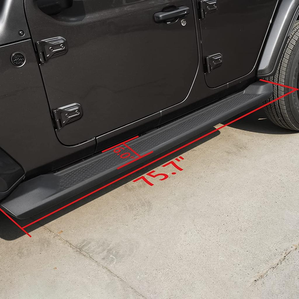 For Jeep Wrangler JL 2018 2019 2020 2021 2024 2024 4Door Running Boards 6 Inches Side Steps Nerf Bar Side Bar OEM Replacement
