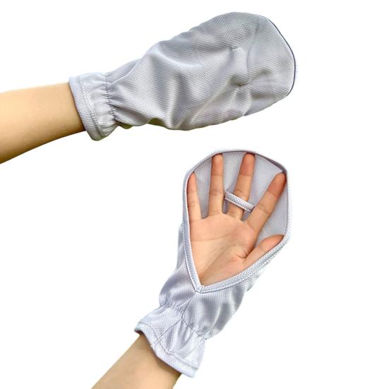 

Рукавички для захисту від сонця Дихаючі Охолоджуючі Безпалі Рукавички з крижаного шовку Зовнішній Сонцезахист Накладка на руки для Жінок Чоловіків Водіння Велоспорт сірий