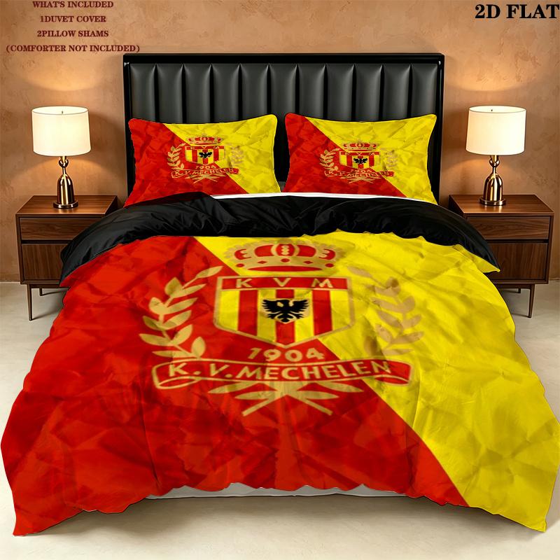 Kv Mechelen Pattern Bedding uilt Set uilt Cover Pillowcase Home Decoration Birthday Gift (1 * duvet cover + 2 * pillowcase without core)
